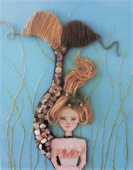 Two Tone Mermaid #mixedmediamermaid #originalartwork #mermaids #beachcottage #mermaidpainting
etsy.com/listing/651932…