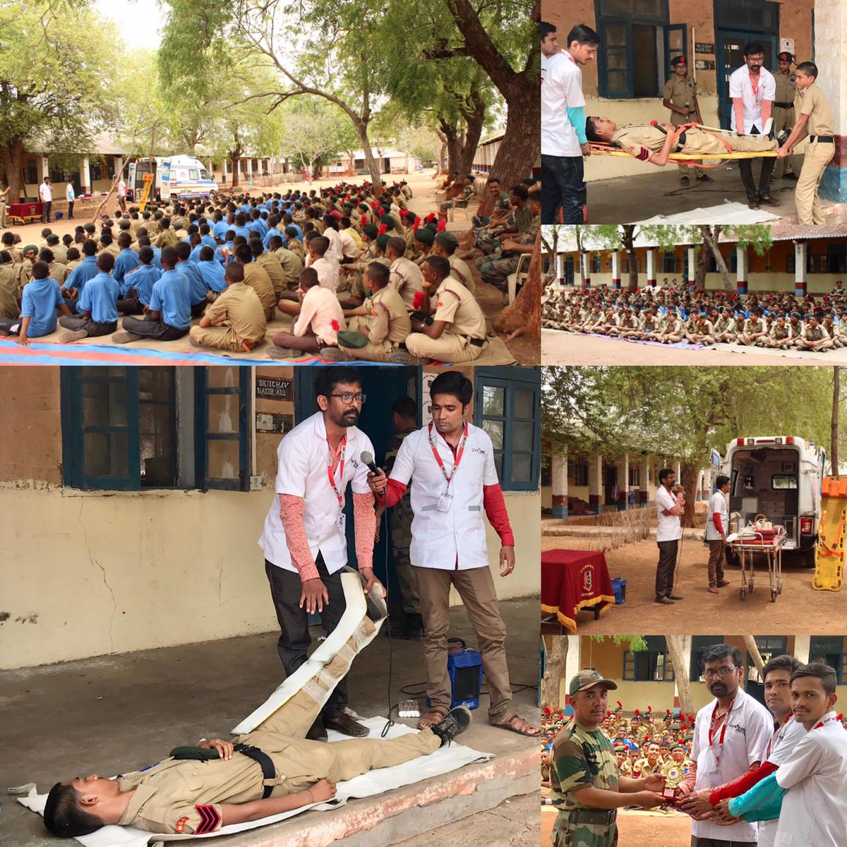 DefencePRO_Guj's tweet photo. #NCC #RajkotGroup #TrainingCamp at Dharangdara. Cadets were given exposure to emergency services by #Gujarat #108service personnel #lectureDemo @HQ_DG_NCC @gujarat_ncc @PIBAhmedabad @SpokespersonMoD @vibhavaridave @CMOGuj https://t.co/EfZYpFXfro