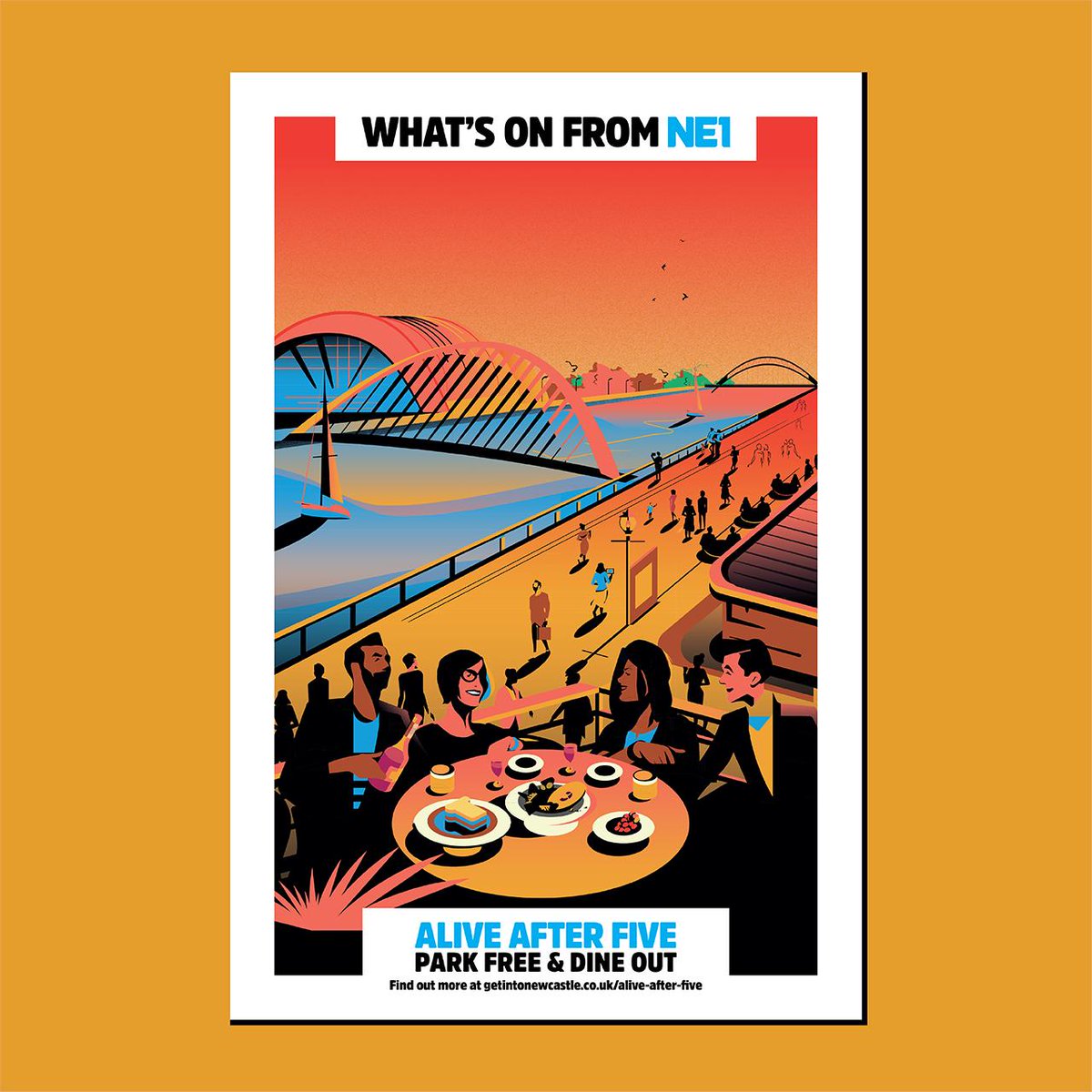 Alive After Five ... new campaign for <a href="/NewcastleNE1/">Get Into Newcastle</a> - visit them to find out all to do in NE1 after 5pm ... many thanks <a href="/differentGemma/">Gemma Watson</a> + @evythgdifferent for AD ... #illustration #Newcastle
