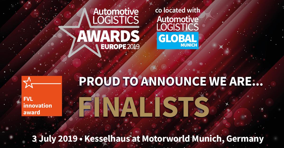 Really pleased to be a #finalist for the Finished Vehicle Logistics #Innovation Award at the Automotive Logistics Awards - Europe 2019 tonight! Good luck everyone! #ALGlobalMunich #Awards #automotiveindustry #technology #Automation