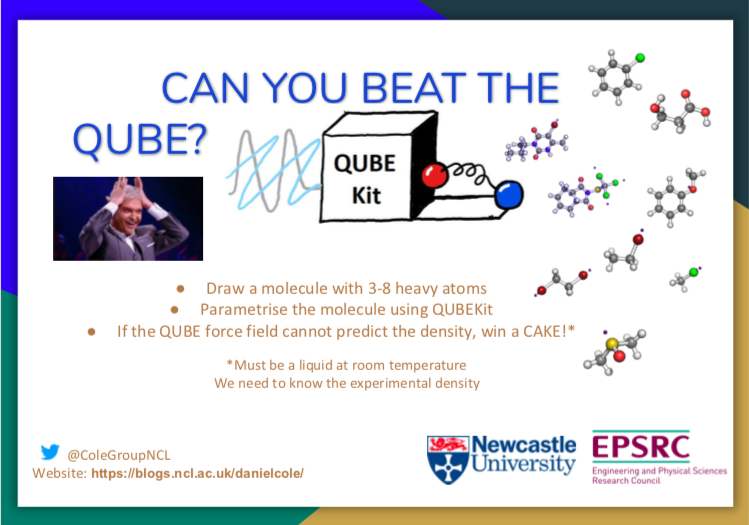 ColeGroupNCL's tweet photo. @joshhorton93 and Chris Ringrose's preparations are well underway for Friday's live #QUBEKit software demo at the @SAgE_PGRDP Conference - "Making Connections". Come along for your chance to win some cake! @ChemistryNCL https://t.co/bu7XDvIayy https://t.co/UOLFUxQgkI
