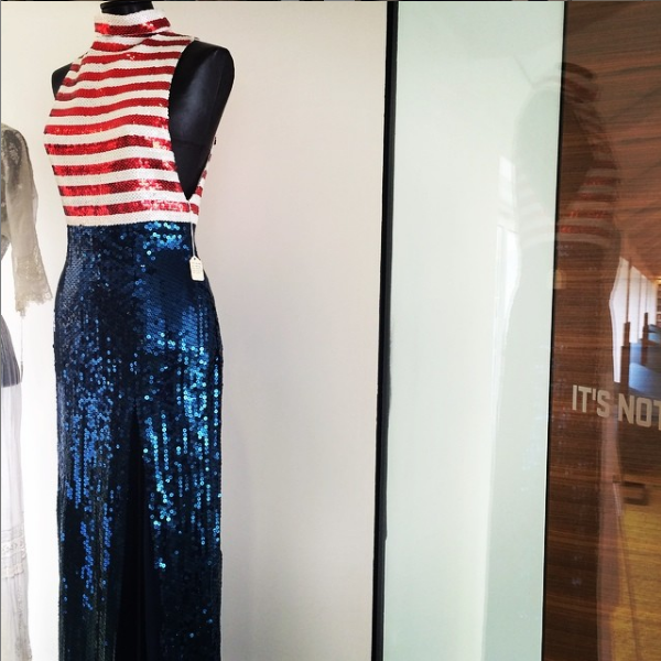 FIDM_Library's tweet photo. 🇺🇸 The libraries will be closed tomorrow in observance of #IndependenceDay2019. Happy #4thofJuly everyone! (📷 1991 Arnold Scaasi gown from the @FIDMMuseum costume collection) #ResourceWeLove #Scaasi https://t.co/zJ2cB8GpUg