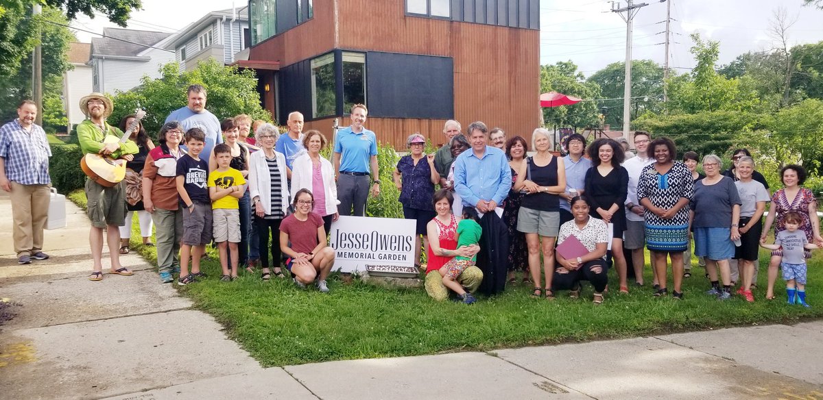 Thank you to John Gardner for the invite to speak at the dedication of the Jesse Owens Memorial Garden! It's located a block from Quad Park, (site of the old MU Stadium). I enjoyed sharing the story of the race between Ralph Metcalfe and Owens there in '34 and their friendship.