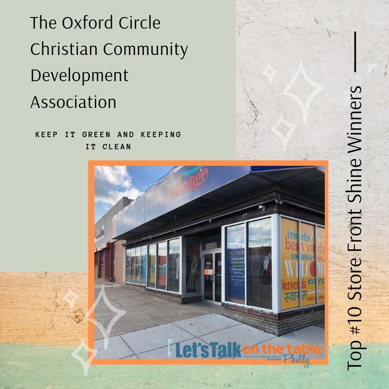 Oxford Circle Christian Community Development Association helps community with clean storefront initiative. OTTP Activate” mini grant allowed OCCDA to host #StorefrontShine project and provide top 10 storefronts with new solar lighting. #LetsTalkPhilly @philadelphia foundation