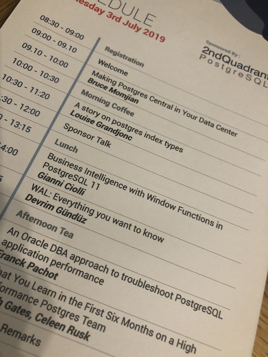 thetechmattstan's tweet image. Some really interesting talks yesterday and today at @Postgres_London #postgreslondon
