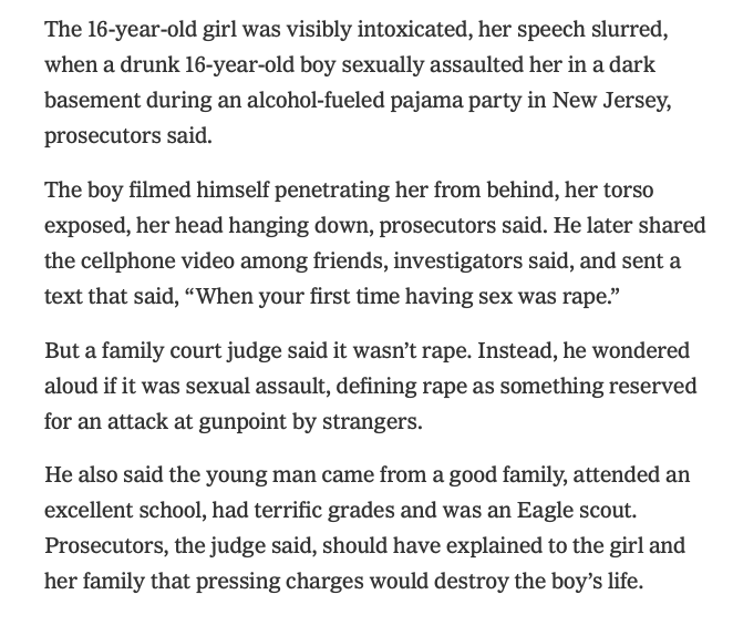 girlsreallyrule's tweet photo. A rapist films the rape, shares it and brags via text. A judge says it isn't rape because it wasn't a stranger at gunpoint, the rapist comes from a good family &amp; we shouldn't destroy his life.

Welcome to what equal justice looks like for women in America. https://t.co/DMWJNy2lhW https://t.co/ZPaYn7XBr6