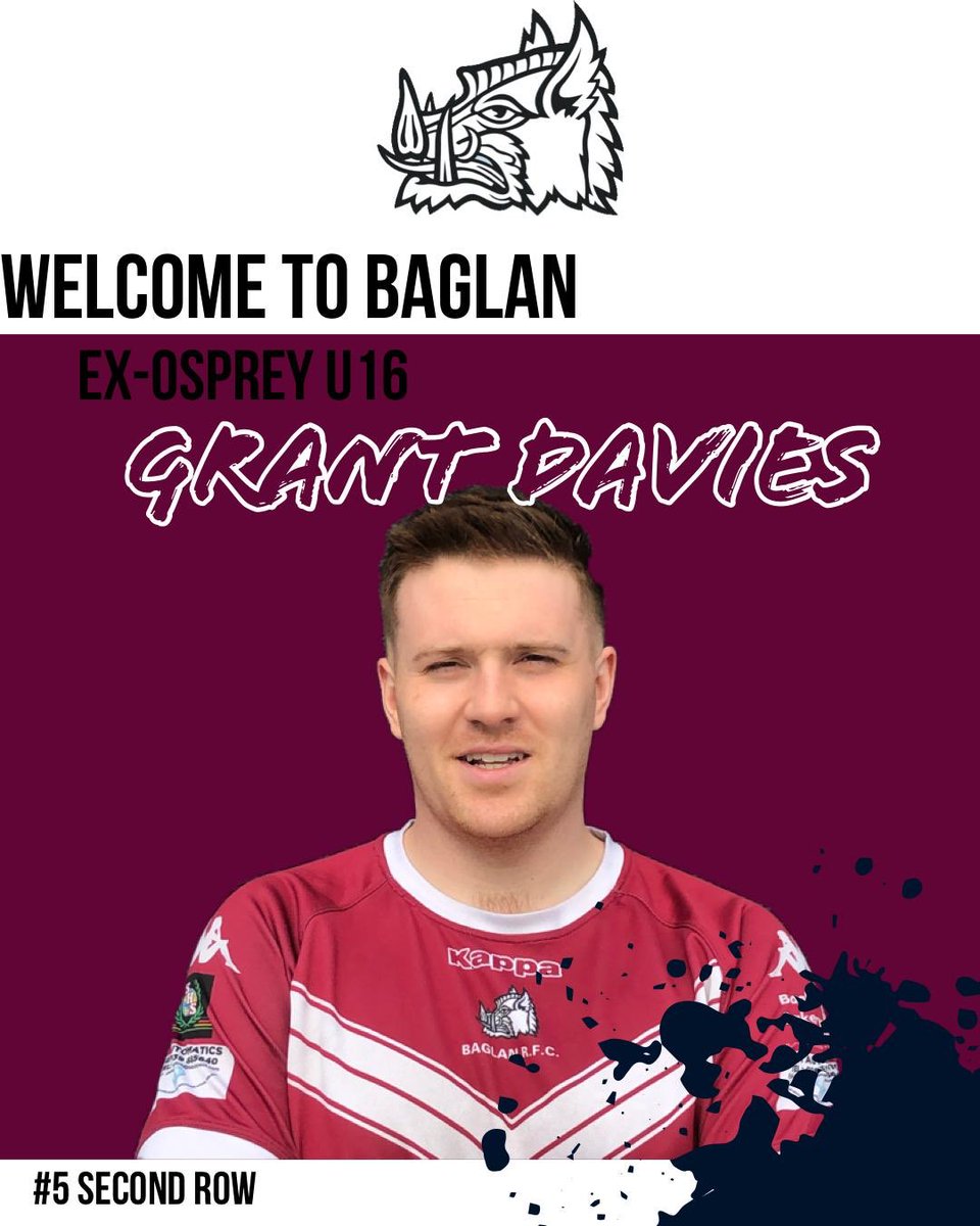 baglan_rfc's tweet image. New signing 🖊 Welcome to the club... Grant Davies #No5 #SecondRow #BaglanRFC #BaglanBoars #ExOspreysU16