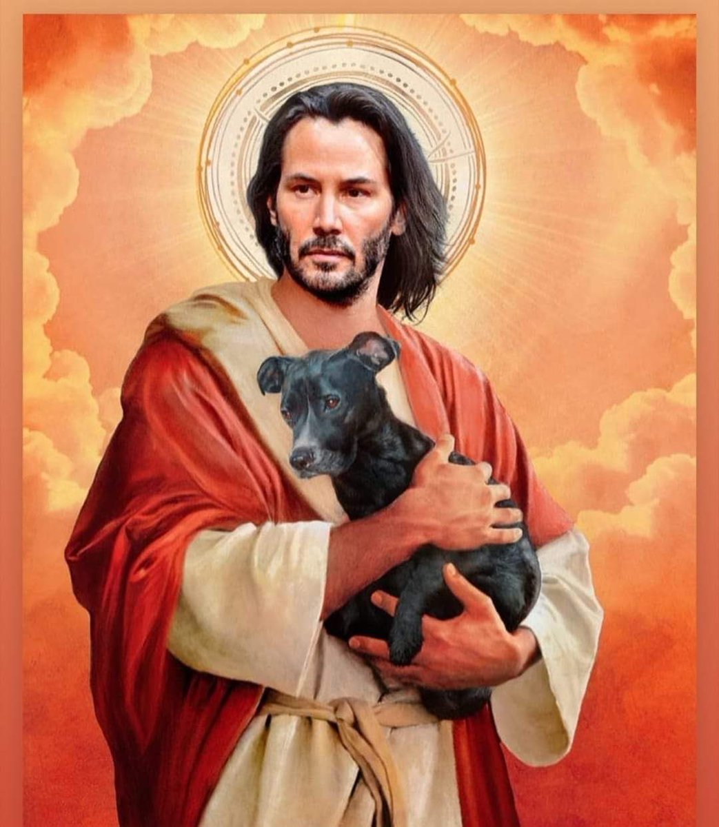 Comparte a San Keanu para que nunca les pase nada a sus mascotas