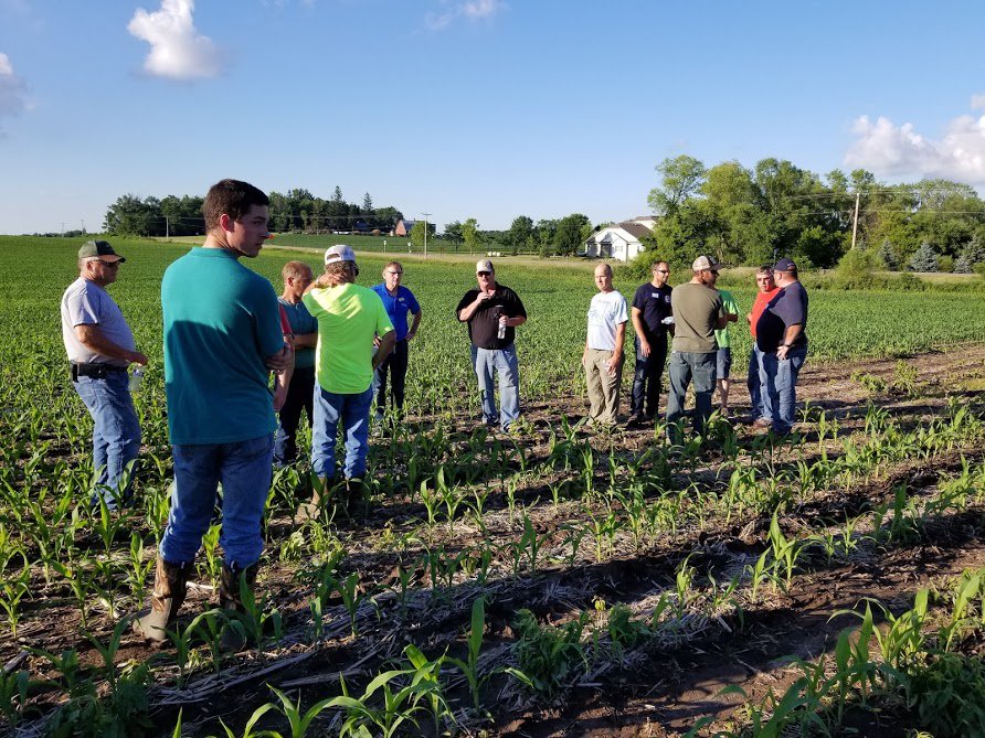 It was a beautiful night yesterday for a cover crop field day! Rice &amp; Dakota County SWCDs and other local farmers and partners gathered at a local farm just north of Northfield. We offer cost-share if you're interested in interseeding #CoverCrops on your farm! #soilhealth