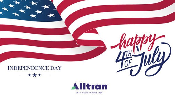 Happy 4th of July from Alltran!!  We hope everyone has a safe and relaxing holiday!