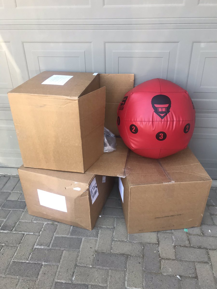 CoachKyte's tweet photo. A huge thank you to @CofSyn  for the donation of these 3 X-Bags!  These will be put to great use @FootballGalena ! https://t.co/9ZE7zCESOb