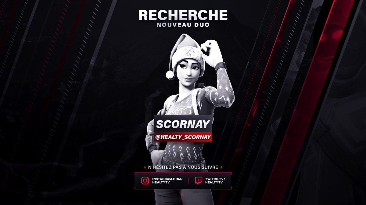 HealtyTV's tweet photo. Notre pépite @Healty_Scornay est à la recherche d'un nouveau duo pour les prochains événements #Fortnite !

Si vous avez fait de bons résultats lors de la World Cup et que vous êtes intéressé, n'hésitez pas à le contacter en message privé 🔥 https://t.co/QPMrIJVhYf