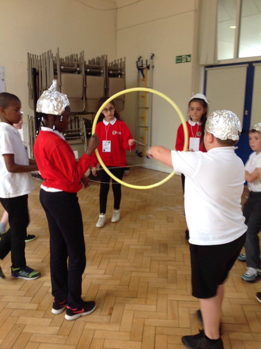 AspenCottingPA's tweet photo. Aspen &amp; @AcerCottingley1 became members of 'Cottingley Space Agency'. We wore tinfoil hats to keep the aliens at bay and used skills of precision to attach our 'rocket' (a ball) to the 'ISS' (a cup).
@Space_Station @spacegovuk #science #space https://t.co/mfPMgl8pAl