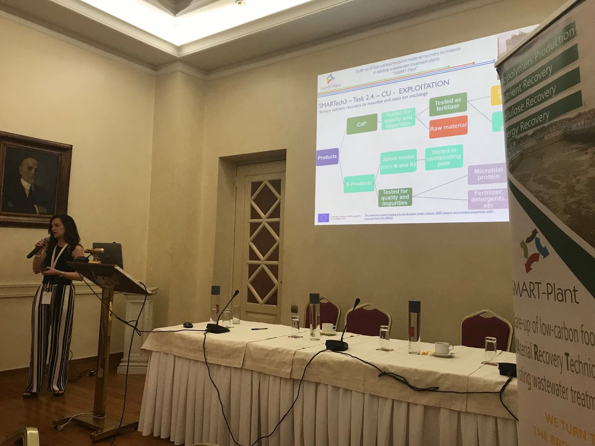 Ana Soares presents the exploitation pathway for nutrients recovery techs validated within 🇪🇺 #Horizon2020 SMART-Plant ⁦<a href="/cranfieldwater/">Cranfield Water</a>⁩ ⁦@EU_ecoinno⁩ ♻️💦🇪🇺📈