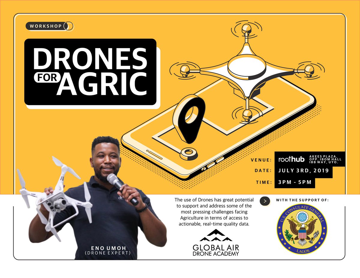 Real_caspero's tweet photo. Had Awesome Experience Getting to learn How Drones Could Be Used In Agricultural Practice In Nigeria @Theroothub, Uyo #DronesForAgric https://t.co/sKoPm9zw5d