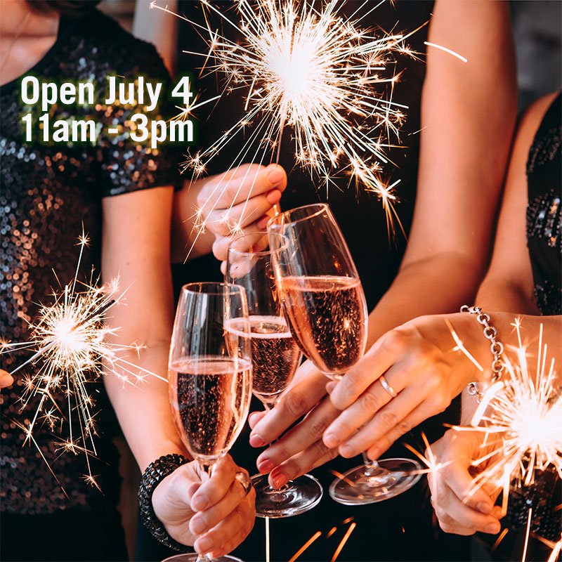 The Tasting House will be open Independence Day, July 4 from 11am to 3pm for all your red, white and sparkling needs. Celebrate safely!