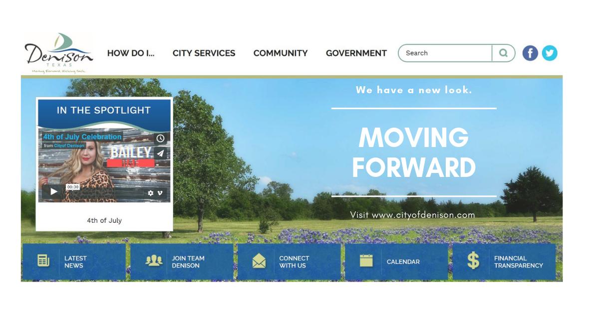 cityofdenison's tweet image. We are pleased to announce that we have a new look.
Visit us at ow.ly/nxMk50uPz1S.
#MovingForward #Municode #ConnectWithUs #CityOfDenison