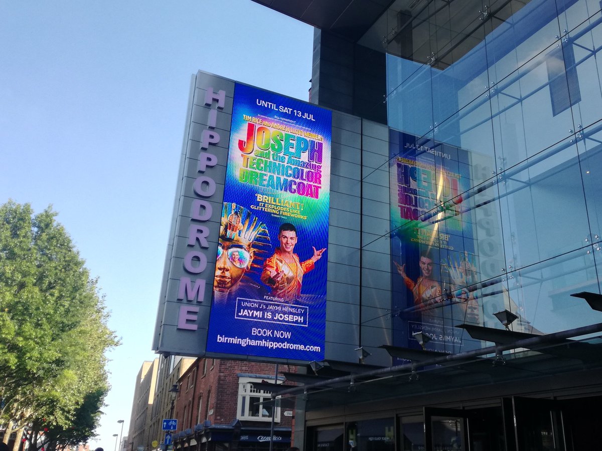 BrumHour's tweet image. Its media and press night for Joseph and the amazing technicolour dreamcoat at @brumhippodrome which is here until 13th July with @JaymiUJWorld #josephinBrum