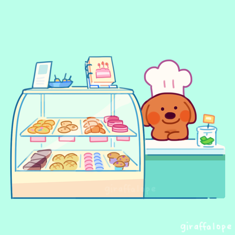 Local small business owner does his heckin best 🐶🍰