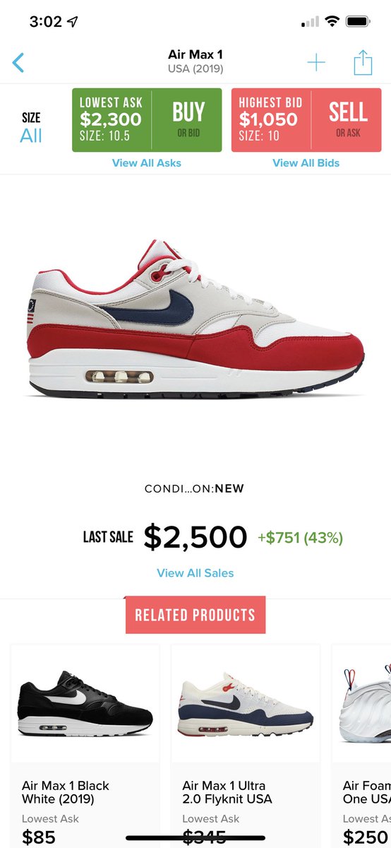 betsy ross air max 1 stockx