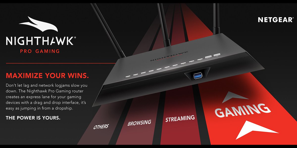 NETGEARgaming's tweet photo. Have you heard what all the buzz is about? Easily prioritize both your WiFi and wired gaming network. Maximize your bandwidth while minimizing your frustration with the Nighthawk XR300 Gaming Router. Check out the full specs here:https://t.co/pVVv3kfzXQ
#CheatingInALegalWay https://t.co/nf3SpqLAY7
