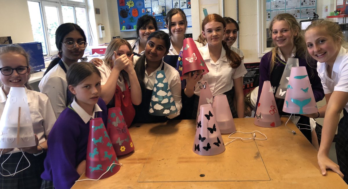 My last lesson with 8B today and all students worked hard to finish their lamps. Well done girls! #Westholme #DesignTechnology #KS3DT