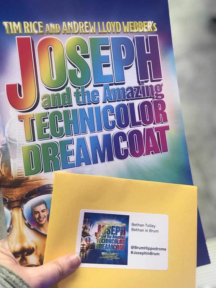 BethanChalloner's tweet image. “I closed my eyes...” 😍😍 So happy to be reviewing this at @brumhippodrome tonight! Look out for the review on my blog very soon 👏🏻 #JosephInBrum