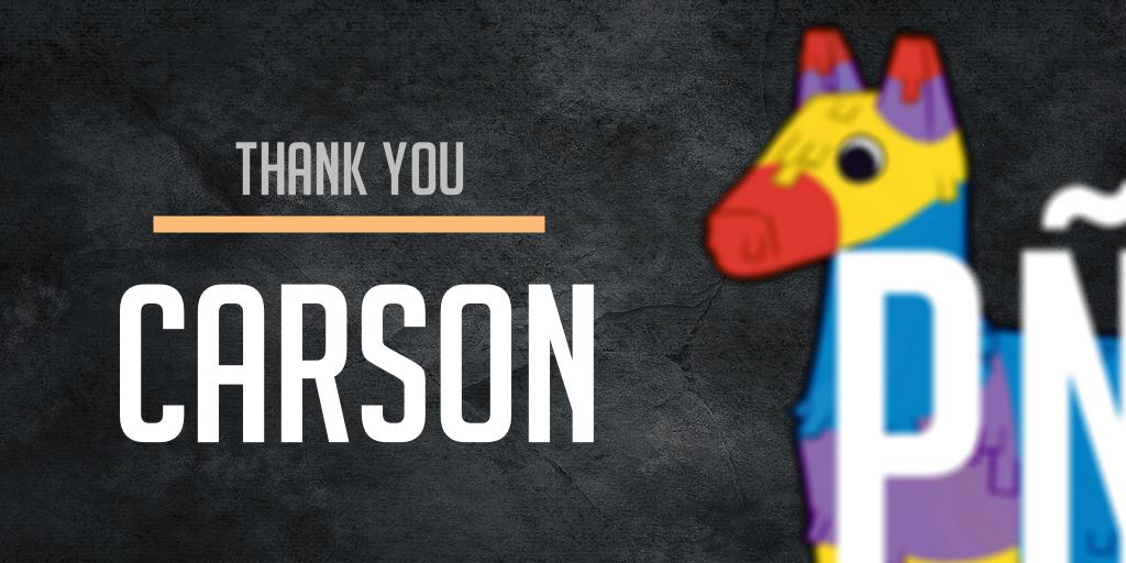 Pinata_Nation's tweet photo. As of today we have officially parted ways with Head Coach Carson. We want to thank him for all the hard work he put in with the team. 

Under Carson's leadership we were able to break into the top 100 OD teams. https://t.co/CfOuol1TQF