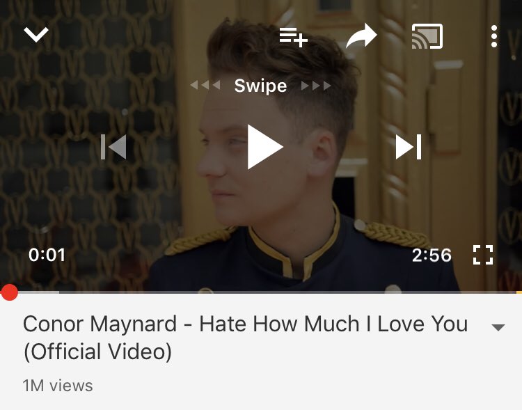 janesnonsene's tweet photo. We finally hit 1 MILLION VIEWS πππ @ConorMaynard #HHMILY https://t.co/jWGSgH1mJV
