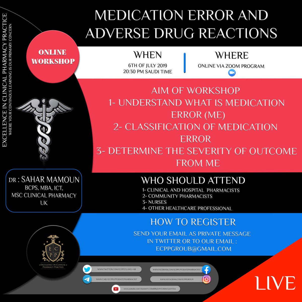 ECPP3's tweet photo. STAY tuned will post the agenda of the workshop tomorrow. KEEP AN EYE ON OU PAGE #ECPP #ME #Medication_error https://t.co/Nm4ayDsHiC