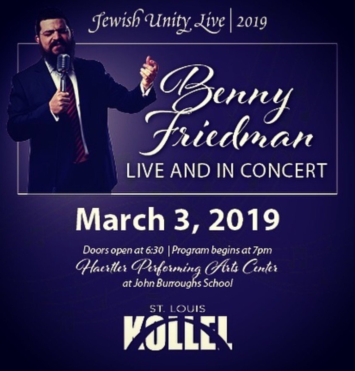 BennyMusics's tweet photo. Hey St. Louis, can’t wait to see you all this Sunday! Any requests? #stlouis #filltheworldwithlight #liveinconcert #jewishunity #kollelconcert https://t.co/HK3RDN959W