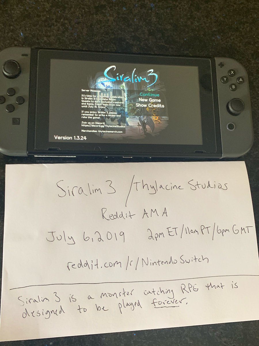 Thylacine Studios To Celebrate The Upcoming Release Of Siralim 3 Our Monster Catching Rpg On Switch I Ll Be Doing A Reddit Ama On July 6 At 2pm Et Stop By Thylacine Studios To Celebrate The Upcoming Release Of Siralim 3 Our Monster Catching Rpg On Switch I Ll Be Doing A Reddit Ama On July 6 At 2pm Et Stop By