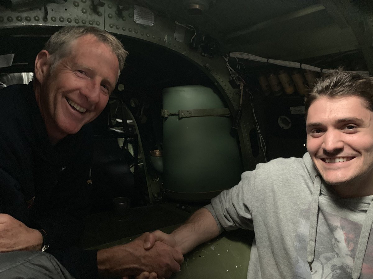 claredenn's tweet image. Sitting in the #WirelessOperator seat in #JustJane was an inspirational moment in the research for the #edfringe2019 production of @WirelessOp looking at the life of a #real #crewmember of a #lancasterbomber #heroes #freedomfighter #WW2