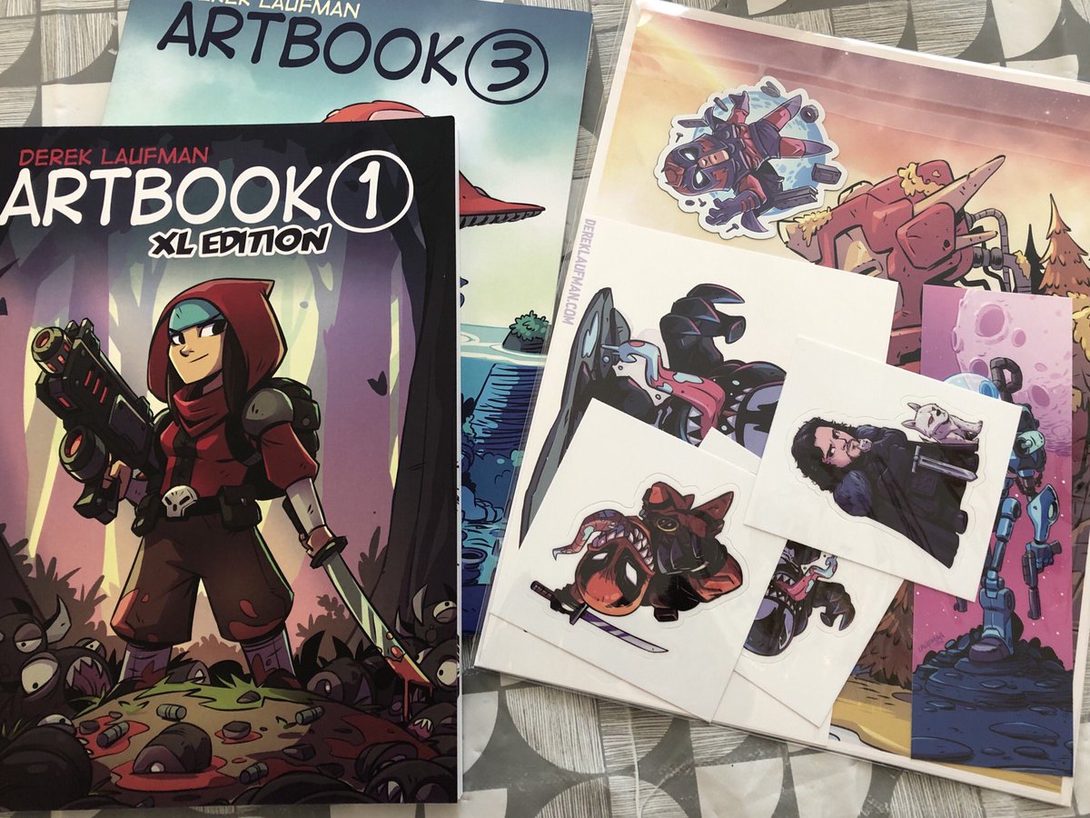 Pjhill81's tweet photo. Came home to some amazing arrivals today 😆 Artbooks from @laufman Kickstarter and some awesome goodies. Thank you 🙏
Can’t wait to go through these. Be sure to check out his art 😊
.
#artbooks #artist #kickstarter #ruinworld #comicbookartist #cartoonart https://t.co/srPqe9M1cf