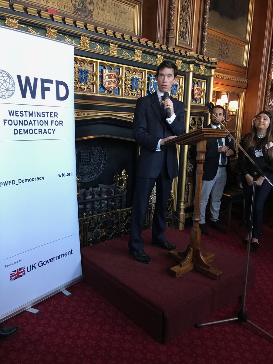 Great to see ⁦<a href="/RoryStewartUK/">Rory Stewart</a>⁩ at WFD’s Annual Reception today#wfd