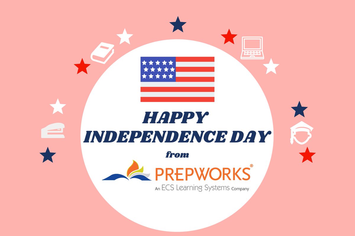 PREPWORKS's tweet image. Wishing you a fun and safe 4th of July Holiday wherever you are celebrating! Happy Independence Day #USA! #4thofJuly #ECSlearn #PREPWORKS