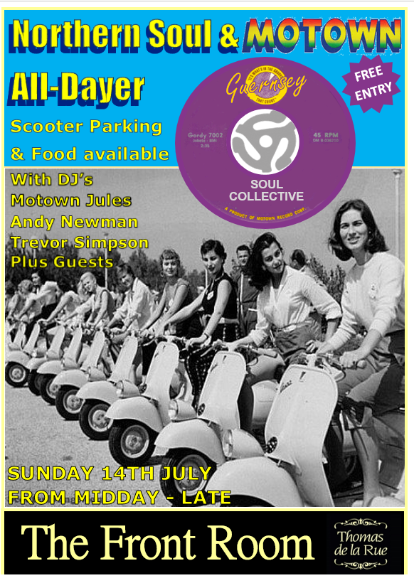 DJAndyNewman's tweet photo. #Guernsey #northernsoul #Scooter @Gsy Thomas de la Rue
Northern soul and scooter rally all dayer.
Come down for some great soul music and a look at the many classic and customized scooters https://t.co/vrOoyK2oBk