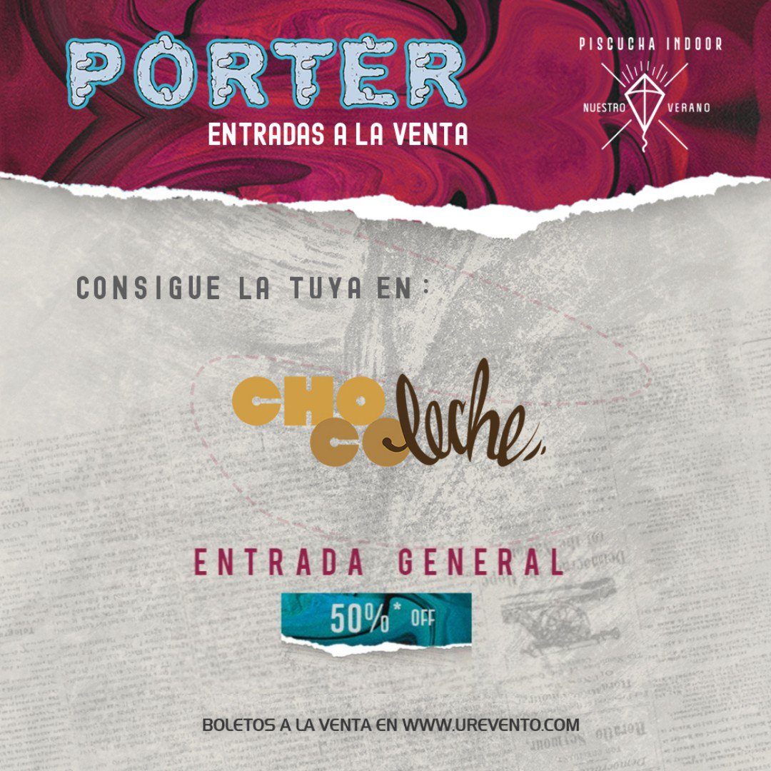 bulla_kui's tweet photo. Recuerda que aún puedes adquirir tu entrada para @PorterOficial en los diferentes puntos de venta: https://t.co/0EZpLNLqcH
