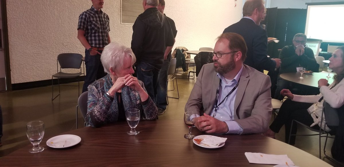 mbchambersofcom's tweet photo. #MCCEcDevTour delegates are taking full advantage of tonights networking reception to chat up the local representation! This is why we do these tours! #FormingRelationships #NewConnections https://t.co/bES6yTdKRJ
