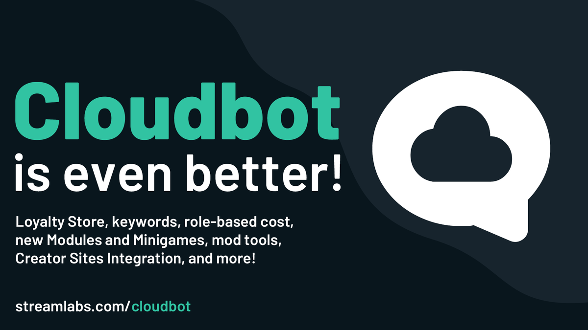 ☁️ Streamlabs Cloudbot is getting some seriously awesome added functionality ☁️ 

More commands, moderation tools, and loyalty rewards 😏

⬇️ More info ⬇️
blog.streamlabs.com/cloudbot-is-ge…