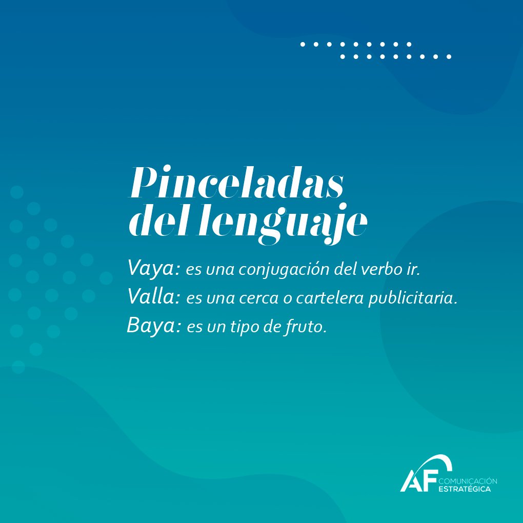 AFComunicacion's tweet photo. Escribir correctamente nos ayuda a comunicarnos de manera efectiva. ¡Hagamos buen uso del lenguaje! 
#comunicacion #comunicacionestrategica #comunicacionsocial  #AFCE #AFComunicaciónEstratégica #AFComunicación #ConsultandoAF #PinceladasDelLenguaje #Lenguaje #Ortografía https://t.co/o2jGYPiZlt