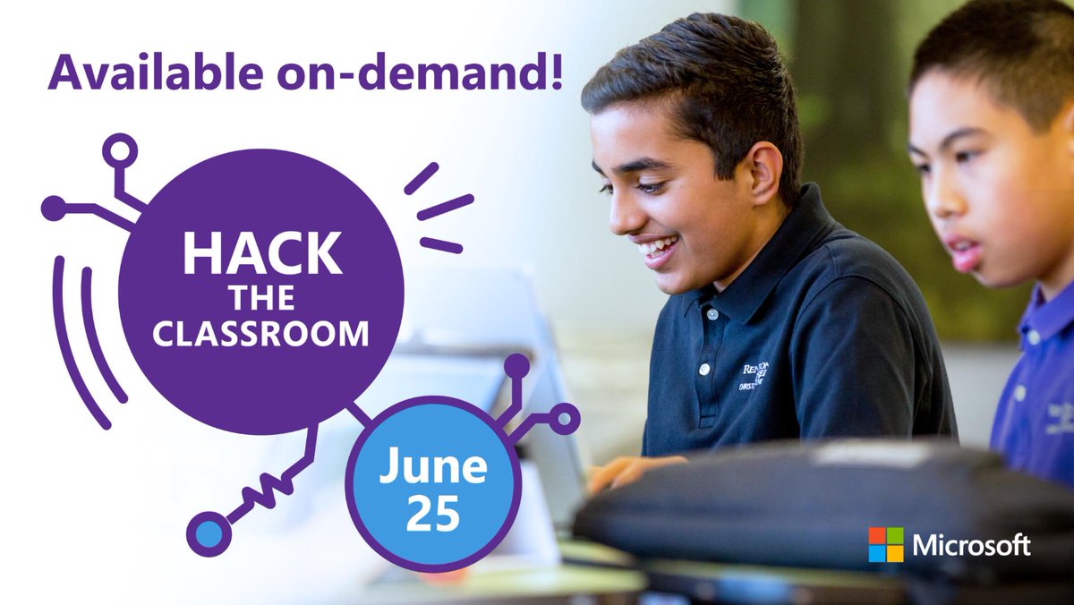 If you weren't able to watch #HacktheClassroom live (or you just want to experience the excitement again!), you're in luck! We've got the entire event available on-demand here: msft.social/XeabEU #MicrosoftEDU #NotatISTE