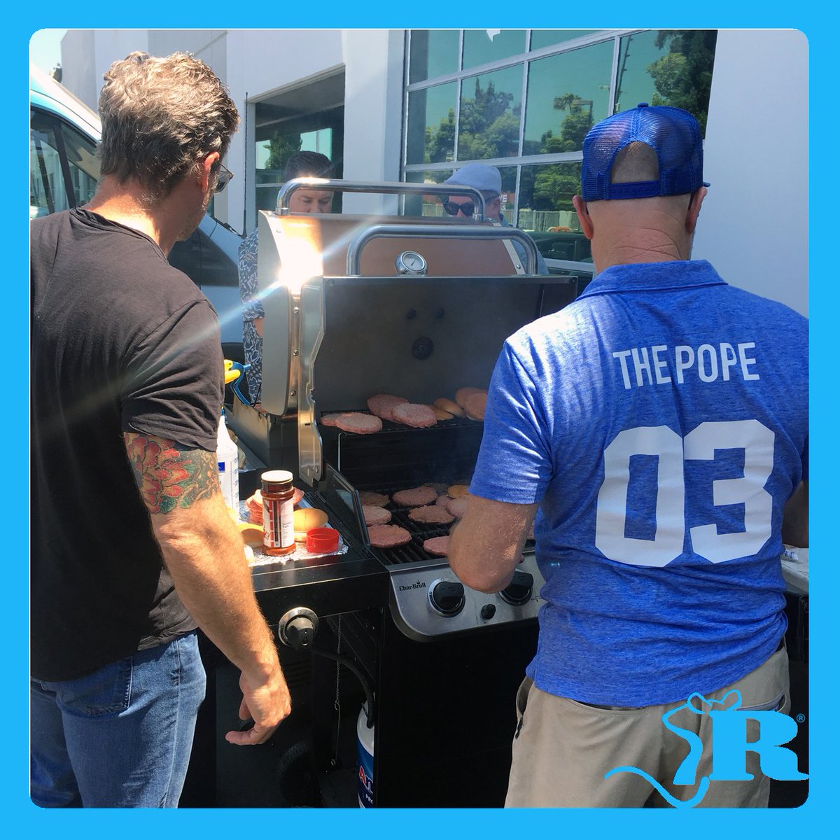 RatPacControls's tweet photo. What better way to celebrate the 4th of July than a cook out!? In addition to being a great CEO, Craig Brink (The Pope) is also a great chef as well! 🍔 🌭 Stay safe this fourth and enjoy the time with your friends and family from everyone here at RatPac!
🔌⚡️💡
#ratpacdimmers https://t.co/C7ssMekvpz