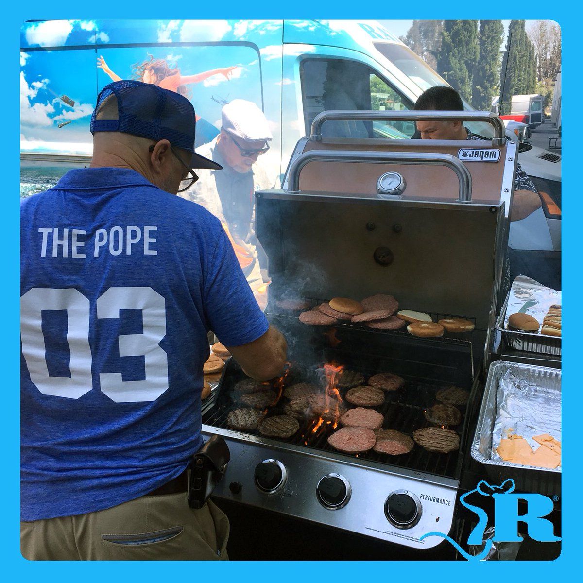 RatPacControls's tweet photo. What better way to celebrate the 4th of July than a cook out!? In addition to being a great CEO, Craig Brink (The Pope) is also a great chef as well! 🍔 🌭 Stay safe this fourth and enjoy the time with your friends and family from everyone here at RatPac!
🔌⚡️💡
#ratpacdimmers https://t.co/C7ssMekvpz