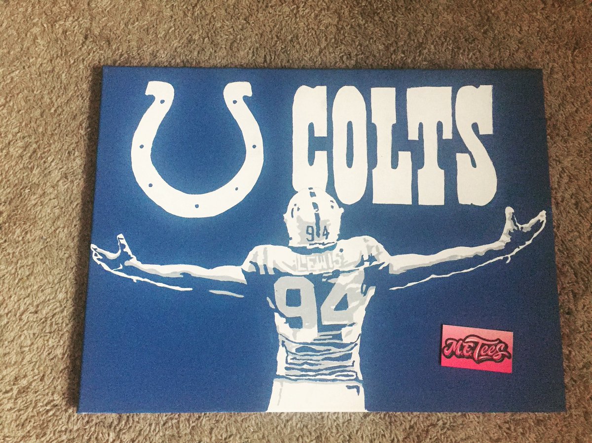 BigARTillery78's tweet photo. Did this painting of @PrimeTime_Lewis ....@SimplyTyronda snatched it up. I have another one coming. I have to top this one.
#indinapoliscolts #nfl #painting #metees #iputpaintwhereitaint #art #artist https://t.co/8stZP77SRa