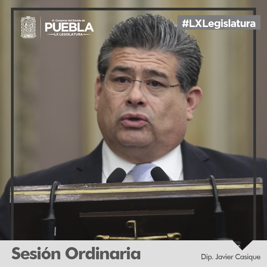 CongresoPue's tweet photo. 📌El diputado @Javier_CasiqueZ  presentó un exhorto ante el pleno a fin de que el  Ejecutivo rinda un informe sobre el estado que guarda las fuerzas de seguridad del Estado y los municipios en el marco del inicio de actividades de la Guardia Nacional. https://t.co/gWIxvDzE2d