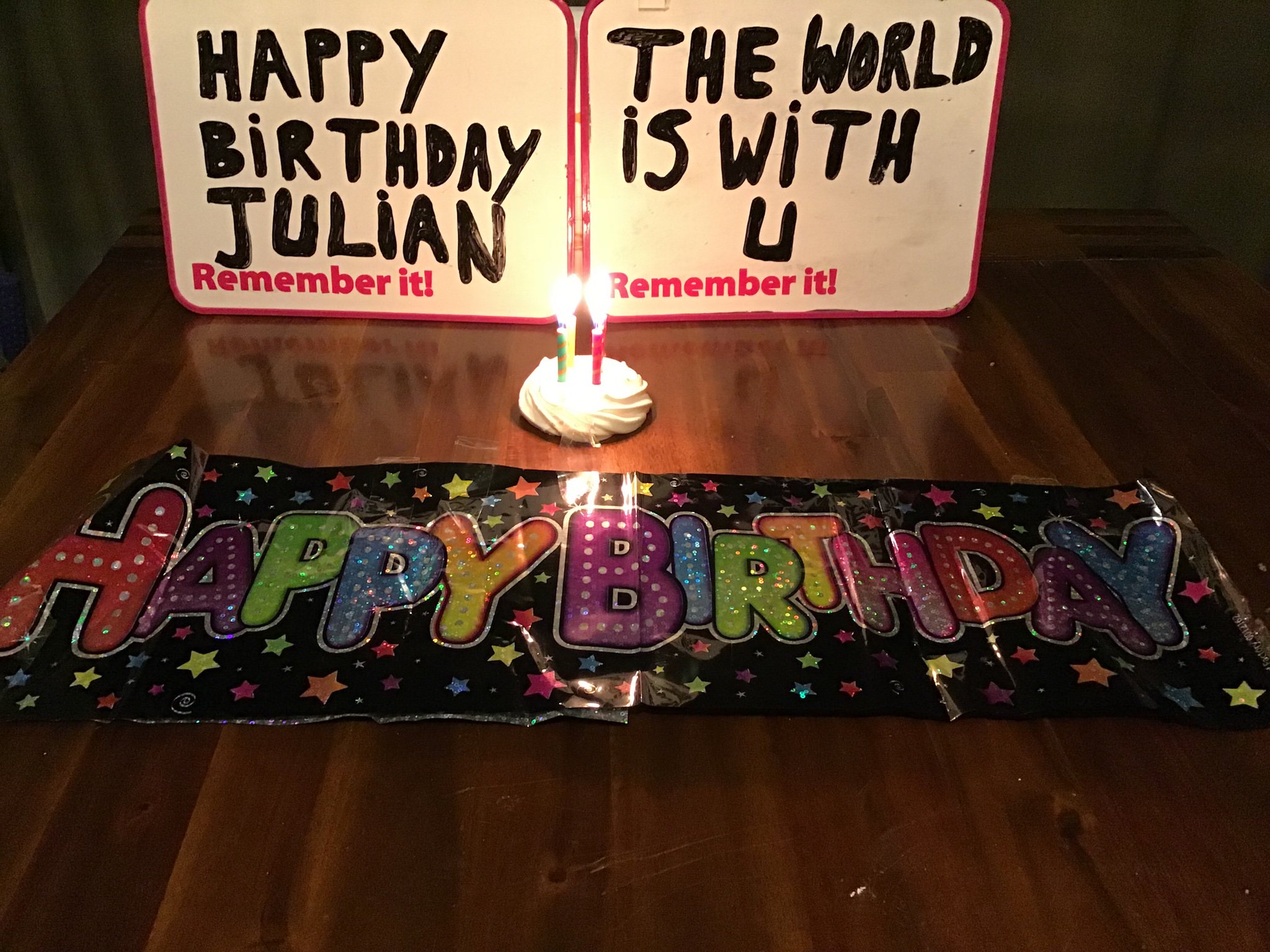  HAPPY BIRTHDAY HEROIC JULIAN ASSANGE FROM LONDON 