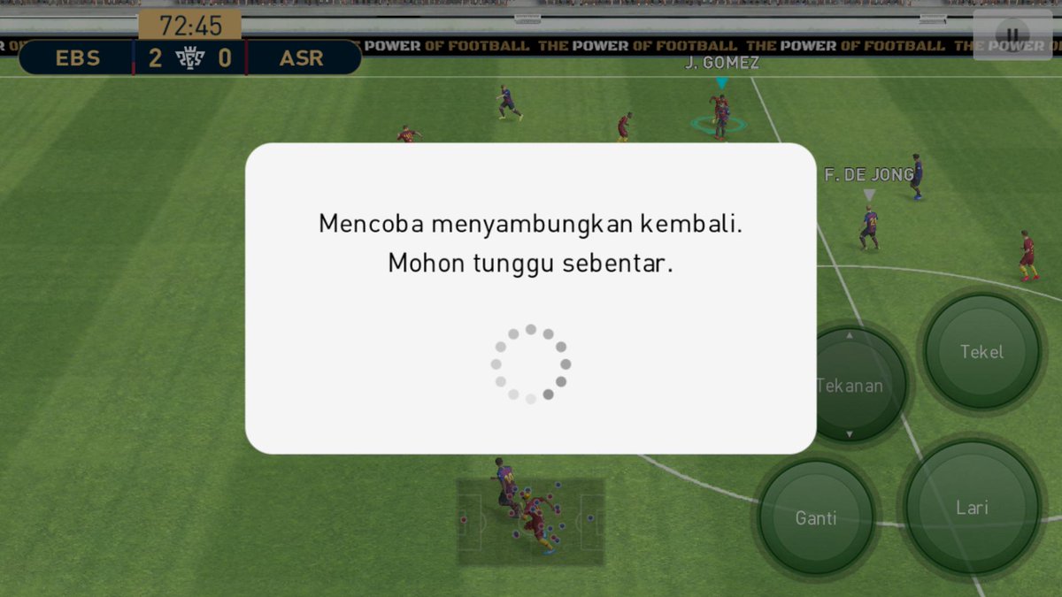 Bargol8's tweet photo. @Konami PES should be more strict for this ... where 1x reconnect is disconnected immediately so that no opponents use this trick when they are attacked

Thanks https://t.co/jZKHYXUGZ1