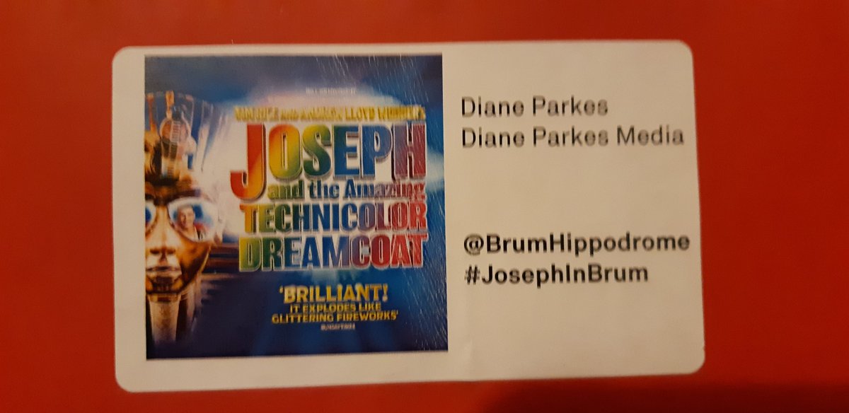 DianeParkes1's tweet image. Lots of fun at #JosephInBrum @brumhippodrome but how many days before those songs stop being my earworm???