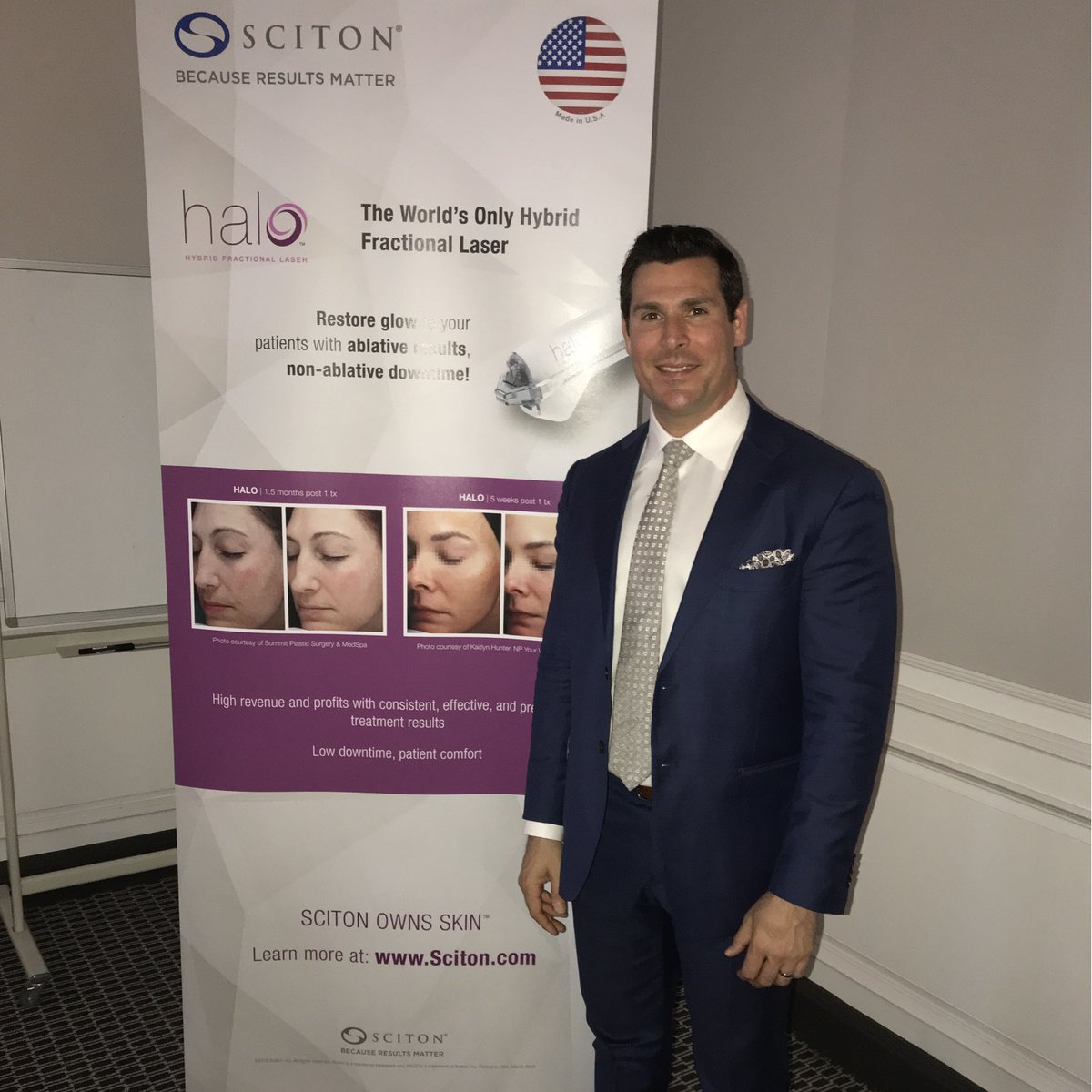 Sciton_AUSNZ's tweet photo. Dr David Sieber during our educational tour 'Breakthroughs In Aesthetic Medicine' in June!
#tbt #scitonownsskin #lasertreatment #dermatology #aestheticmedicine #becauseresultsmatter #halo #halobysciton #halolaser https://t.co/qdBB0xeydB